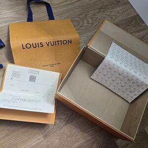 Louis Vuitton Orange Shopping Bag and Box Set